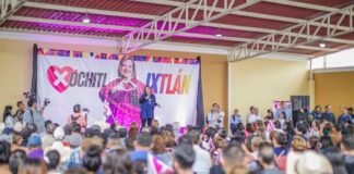 Convoy militar acompaña a Xóchitl Gálvez durante gira por Nayarit