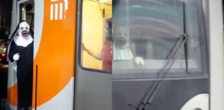 ¡De la feria al Metro de la CDMX! «La Monja» se pasea como conductor y se hace viral