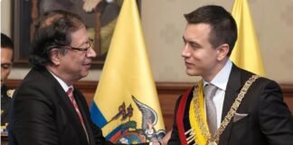 Gustavo Petro refuerza lazos con Ecuador durante toma de protesta de Daniel Noboa