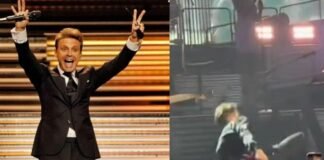 Luis Miguel sufre aparatosa caída en concierto en CDMX