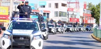 Entrega alcaldesa equipamiento policial en Tizayuca