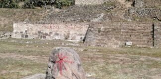 Vandalizan la zona arqueológica de Huapalcalco, INAH inicia proceso legal