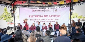 Entrega Saderh vientres ovinos a productores de Zempoala y Tepeapulco