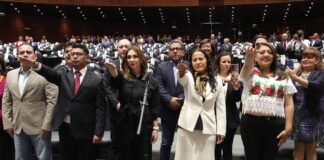 Marcela Guerra toma protesta a tres diputadas y un diputado, integrantes de la LXV Legislatura