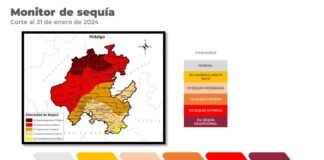Conagua reporta niveles de excepcionales a extremos de estiaje en Hidalgo
