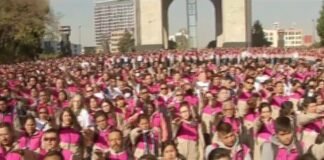 Capacitadores y supervisores electorales del INE rinden protesta en el Monumento a la Revolución
