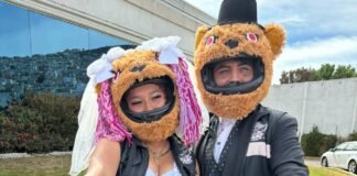 Pareja de “osos” se casa en ceremonia colectiva de Pachuca