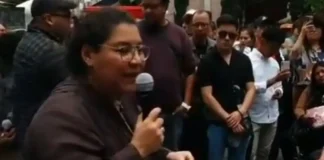 Trabajadores del Poder Judicial Federal increpan a Lenia Batres