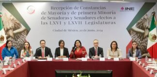 Senado de la República recibe constancias de mayoría relativa y primera minoría
