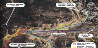 Anuncian cambio de vialidad en el entronque Real del Monte