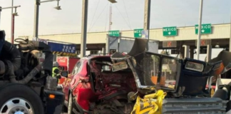Choque en la caseta de la México-Pachuca deja dos lesionados