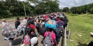 Sale primera caravana de migrantes del sexenio desde Tapachula