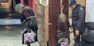 Policías rescatan a adulta mayor desorientada, deambulaba en el centro de Pachuca