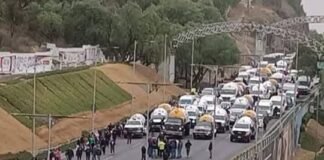 Gaseros colapsan la Mexico-Pachuca a la altura de Indios Verdes