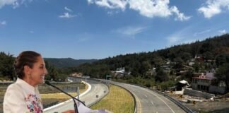 Sheinbaum inaugura autopista Real del Monte-Huasca