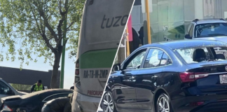 Registran choque múltiple y atropellan a sujeto en bulevar Colosio de Pachuca