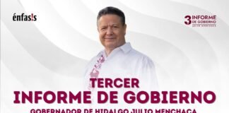 Julio Menchaca entrega su Tercer Informe al Congreso de Hidalgo