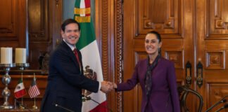 Primer encuentro bilateral de Claudia Sheinbaum y Marco Rubio