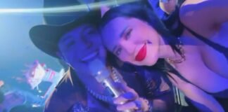 Sandra Cuevas disfruta de Grupo Firme en Palenque de Pachuca