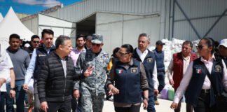 Supervisa Rosa Icela puentes aéreos de ayuda humanitaria en Hidalgo