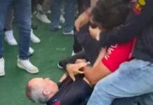 Pelea entre aficionados empaña ambiente festivo del GP de México 2025