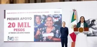 Dan fechas de entrega de apoyos directos a damnificados por lluvias