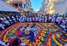 Tulancingo: Catrina monumental con 2 mil 700 panes de muerto
