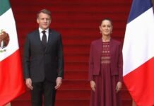 Sheinbaum y Macron encabezan hoy reuniones bilaterales en Palacio Nacional