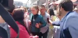 Sheinbaum es acosada en el Centro Histórico de la CDMX