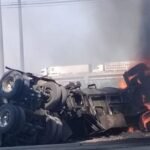 Explosión por choque entre pipa y tren alarma a Teocalco, en Tula