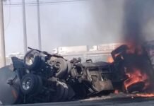 Explosión por choque entre pipa y tren alarma a Teocalco, en Tula