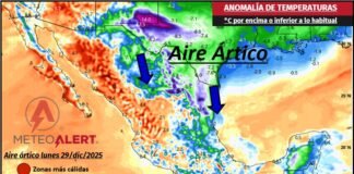 Frente frío y masa de aire ártico traerá temperaturas bajo cero