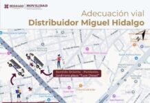 Ajustan paraderos de transporte público en distribuidor Miguel Hidalgo