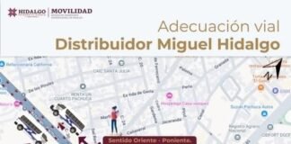 Ajustan paraderos de transporte público en distribuidor Miguel Hidalgo