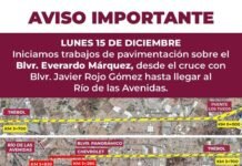 Anuncian cierre en bulevar Everardo Márquez