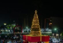 Pachuca se ilumina: magia, luces y nieve para recibir la Navidad