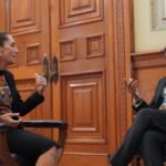 Sheinbaum recibe al presidente de Singapur en Palacio Nacional