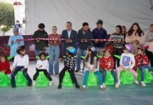 Inauguran pista de patinaje en Cuautepec de Hinojosa