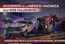 Accidente en la México–Pachuca deja dos personas fallecidas