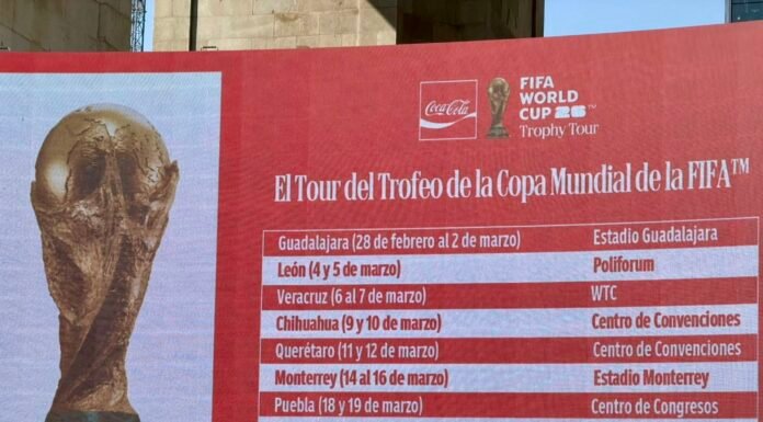 El Tour del Trofeo de la Copa Mundial de la FIFA 2026 llega en febrero a México