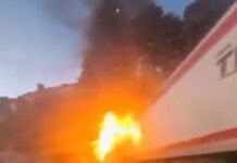 Incendio de tráiler genera colapso en la carretera México-Toluca