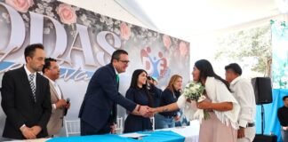 50 parejas formalizan su matrimonio en bodas colectivas de Zempoala