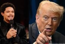 Trump amenaza con demandar a Trevor Noah por broma en los Grammy