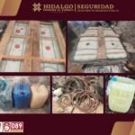 Desmantelan centro ilegal de hidrocarburo y vehículos robados en Alfajayucan