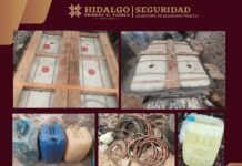 Desmantelan centro ilegal de hidrocarburo y vehículos robados en Alfajayucan