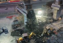 Colapsa estructura en obras de la Línea 4 del Metro de Monterrey
