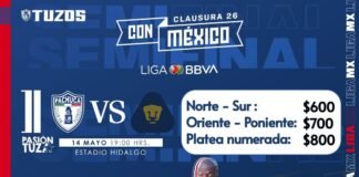 Listos los precios y horarios para el duelo ante Pumas