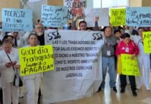 Trabajadores del ISSSTE Pachuca retoman protestas