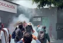 CNTE vandaliza oficinas de la SEP en el tercer día de paro nacional