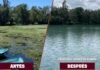 Retiran mil toneladas de lirio acuático de presa en Huasca de Ocampo